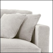 Canapé avec structure en bois et tissu coloris Clarck sand sur pieds en bois noir 24-Tucci