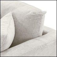 Canapé avec structure en bois et tissu coloris Clarck sand sur pieds en bois noir 24-Tucci