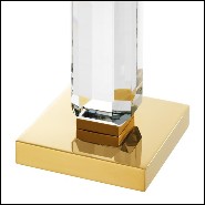 Lot de 3 bougeoirs en verre cristal et finitions en Gold 24-Santas Candle