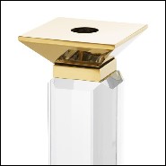 Lot de 3 bougeoirs en verre cristal et finitions en Gold 24-Santas Candle