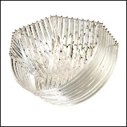 Plafonnier avec structure en acrylique transparent et finitions en nickel 24-Murano Ceiling Lamp