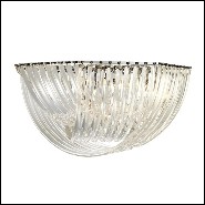 Plafonnier avec structure en acrylique transparent et finitions en nickel 24-Murano Ceiling Lamp