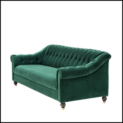 Canapé avec structure en bois massif et tissu Cameron Green 24-Hassefol Sofa