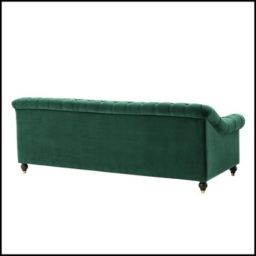 Canapé avec structure en bois massif et tissu Cameron Green 24-Hassefol Sofa