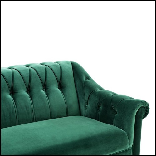 Canapé avec structure en bois massif et tissu Cameron Green 24-Hassefol Sofa