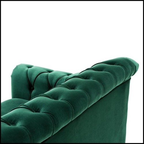 Canapé avec structure en bois massif et tissu Cameron Green 24-Hassefol Sofa