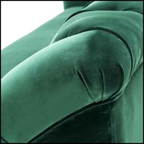 Canapé avec structure en bois massif et tissu Cameron Green 24-Hassefol Sofa