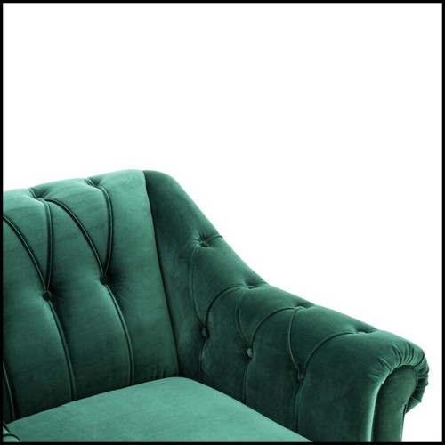 Armachair with solid wood structure and Cameron Green fabric 24-Hassefol Armchair