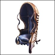 Fauteuil couvert avec véritable peau de zèbre de Burchell avec cornes naturelles véritables PC-Zebra Black