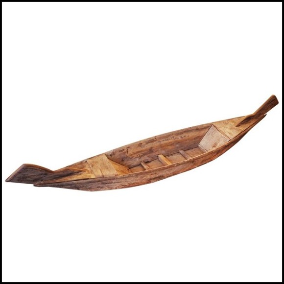 Sculpture of a junk in natural bamboo's inches 38-Bamboo's Inches