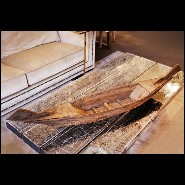 Sculpture of a junk in natural bamboo's inches 38-Bamboo's Inches