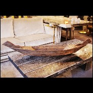 Sculpture of a junk in natural bamboo's inches 38-Bamboo's Inches