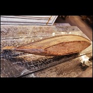 Sculpture of a junk in natural bamboo's inches 38-Bamboo's Inches