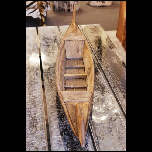 Sculpture of a junk in natural bamboo's inches 38-Bamboo's Inches