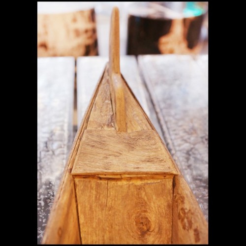 Sculpture of a junk in natural bamboo's inches 38-Bamboo's Inches