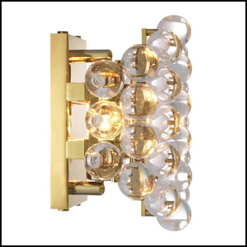 Wall Lamp in gold finish or nickel finish with clear glasses 24-Bubbles