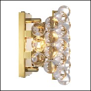 Wall Lamp in gold finish or nickel finish with clear glasses 24-Bubbles