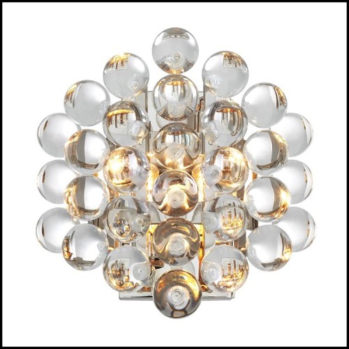 Wall Lamp in gold finish or nickel finish with clear glasses 24-Bubbles