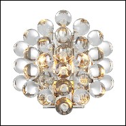 Applique finition gold ou finition nickel avec verre clair 24-Bubbles