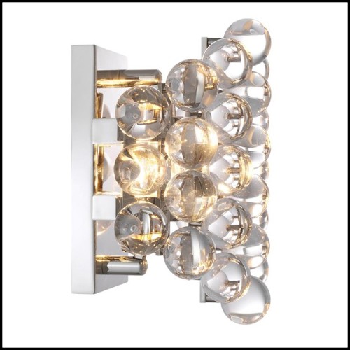 Wall Lamp in gold finish or nickel finish with clear glasses 24-Bubbles