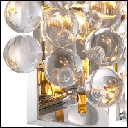 Applique finition gold ou finition nickel avec verre clair 24-Bubbles