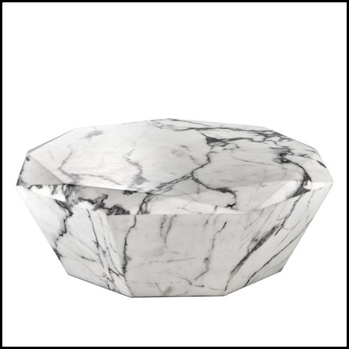 Coffee table with structure in black resin marble 24-Sena Cuadra Coffee Table