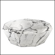 Coffee table with structure in black resin marble 24-Sena Cuadra Coffee Table