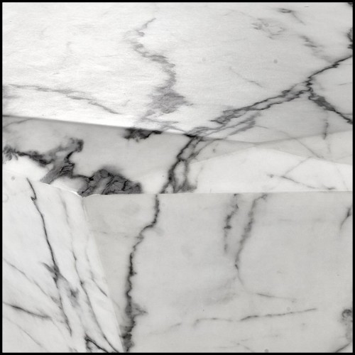 Coffee table with structure in black resin marble 24-Sena Cuadra Coffee Table