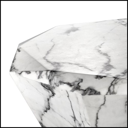 Coffee table with structure in black resin marble 24-Sena Cuadra Coffee Table