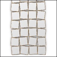 Mirror with hand painted solid wood frame in gold painting with mirror glass 119-36th Squares