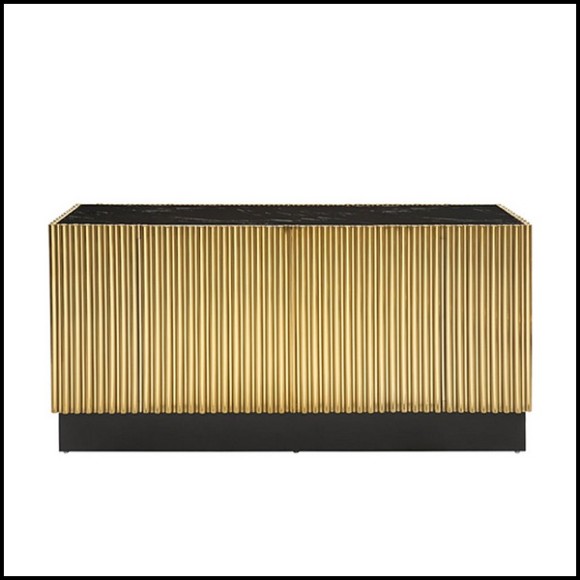 Buffet finition gold et avec plateau en marbre noir 162-Tubes II