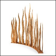 Firewall with antique metal structure in oro nero finish 119-Flames