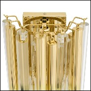 Wall lamp with structure in gold or nickel finish and clear glass 24-Tilly