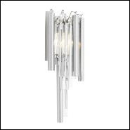 Wall lamp with structure in gold or nickel finish and clear glass 24-Tilly
