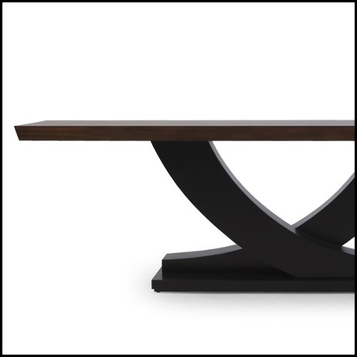 Console table with solid mahogany base in black satin finish with mahogany top 119-Colisa