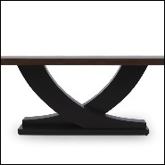 Console table with solid mahogany base in black satin finish with mahogany top 119-Colisa