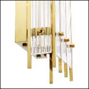 Applique avec structure en laiton finition Gold ou nickel et verre clair 24-Arcanta L