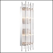 Wall lamp with brass structure in gold finish or nickel finish and clear glass 24-Arcanta L
