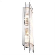 Applique avec structure en laiton finition Gold ou nickel et verre clair 24-Arcanta L