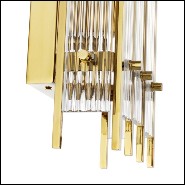 Applique avec structure en laiton finition Gold ou nickel et verre clair 24-Arcanta M