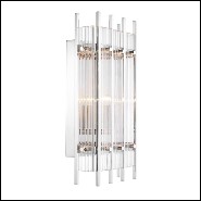 Applique avec structure en laiton finition Gold ou nickel et verre clair 24-Arcanta M