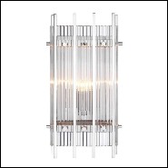 Applique avec structure en laiton finition Gold ou nickel et verre clair 24-Arcanta M
