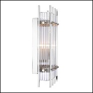 Wall lamp with brass structure in gold finish or nickel finish and clear glass 24-Arcanta M