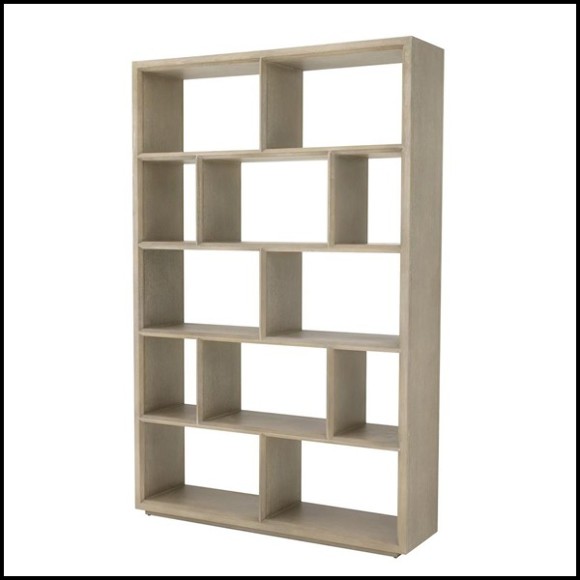 Bookcases with structure in washed oak veneer 24-Catalaga