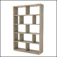 Bookcases with structure in washed oak veneer 24-Catalaga