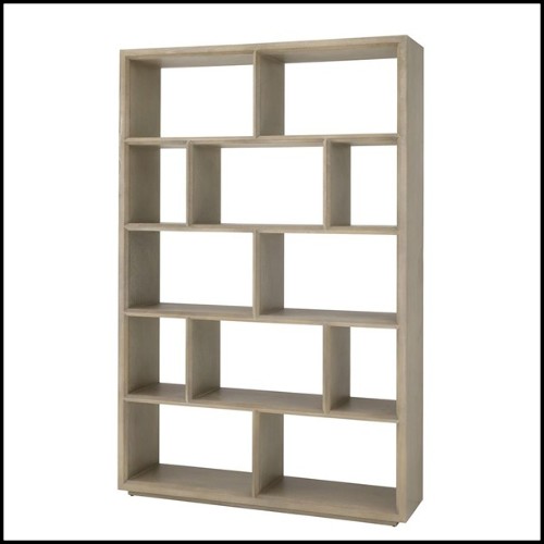 Bookcases with structure in washed oak veneer 24-Catalaga