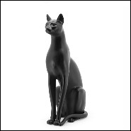 Sculpture in ceramic gold painted black or white or leopard 162-Big Cat