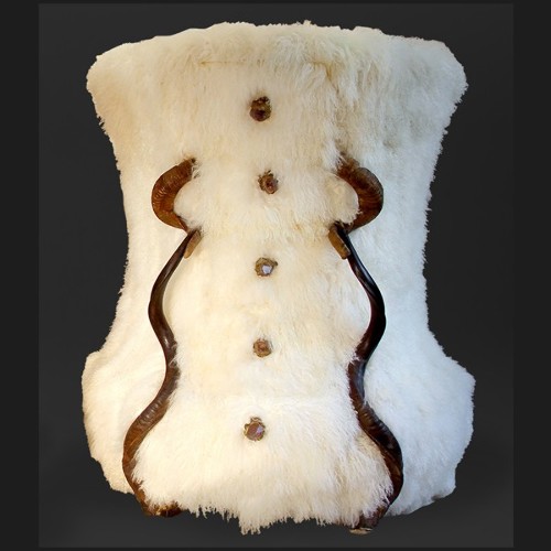 Set of two chest of drawers covered with pure Mongolian lamb wool PC-Pure Lamb Set of 2