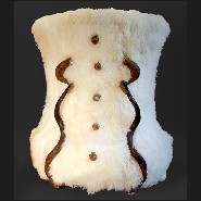 Set of two chest of drawers covered with pure Mongolian lamb wool PC-Pure Lamb Set of 2