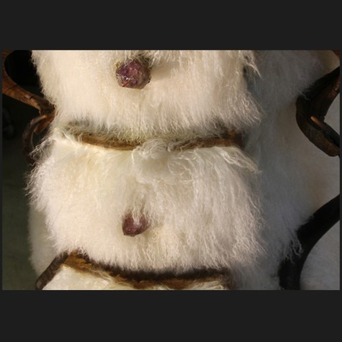 Set of two chest of drawers covered with pure Mongolian lamb wool PC-Pure Lamb Set of 2